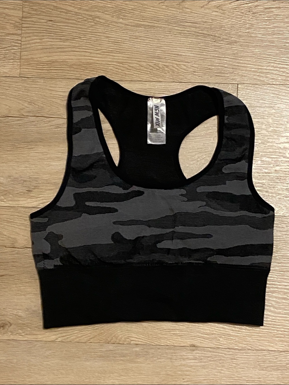 Black & Gray Camo Racerback Cropped Tank Top – Y2K Athleisure